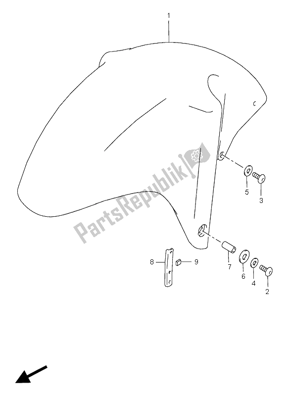 Todas las partes para Guardabarros Delantero de Suzuki GSX R 750 1998