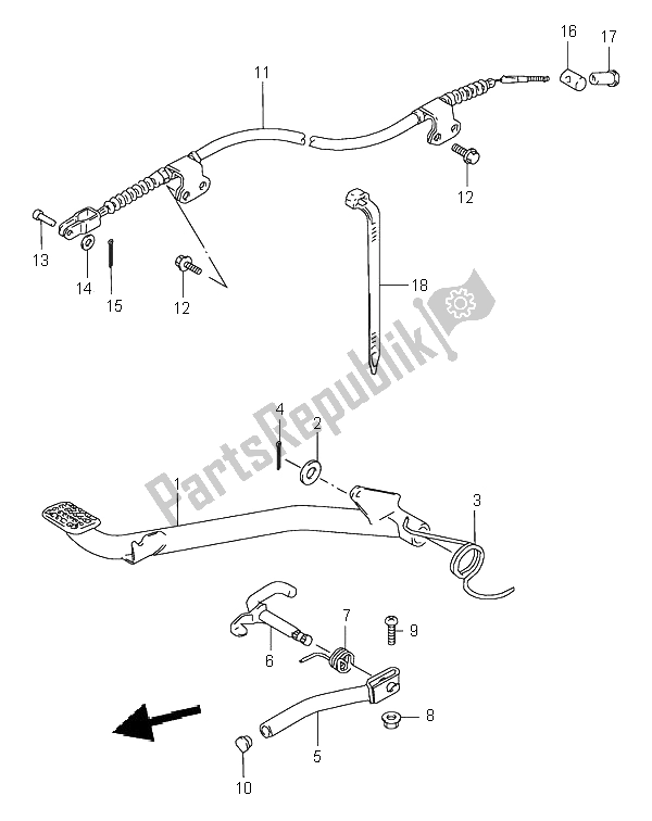 Todas las partes para Pedal De Freno de Suzuki LT 80 Quadsport 2002