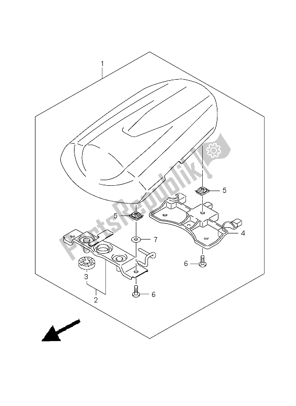 Tutte le parti per il Scatola Di Coda Del Sedile del Suzuki GSX R 600 2009