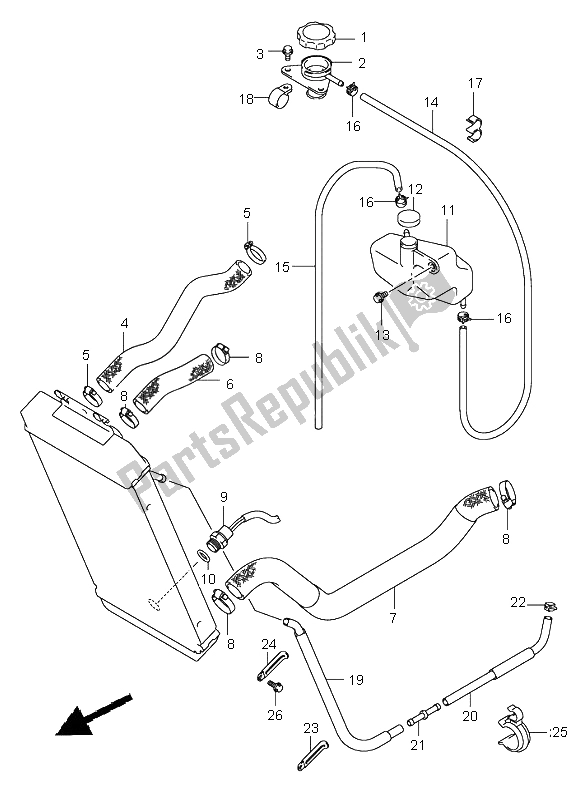 Toutes les pièces pour le Tuyau De Radiateur du Suzuki VL 800Z Volusia 2003