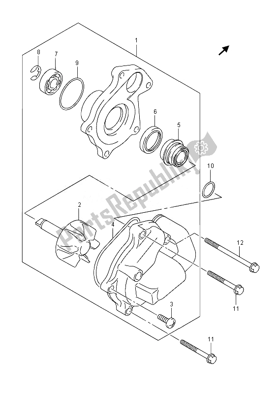 Tutte le parti per il Pompa Dell'acqua del Suzuki UH 200A Burgman 2014