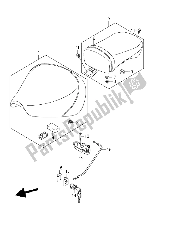 Tutte le parti per il Posto A Sedere del Suzuki VL 250 Intruder 2002