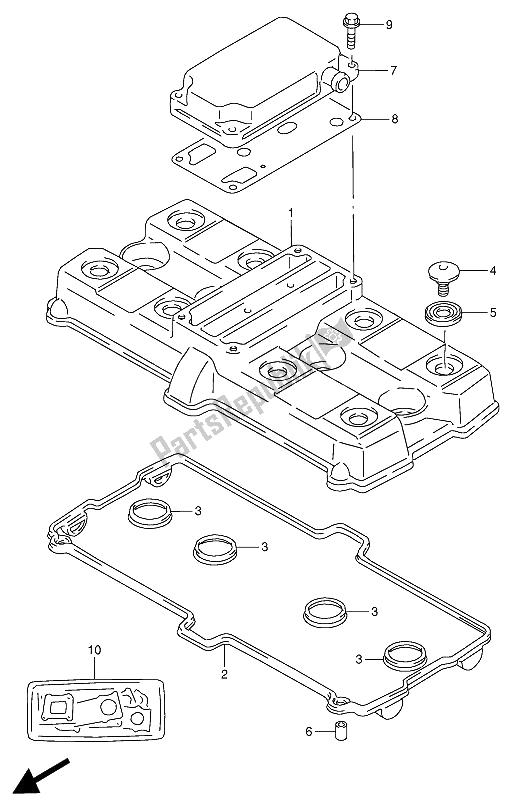 Tutte le parti per il Coperchio Della Testata del Suzuki RF 900R 1994