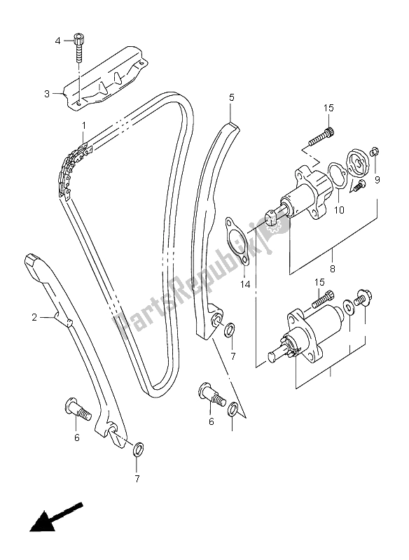 Tutte le parti per il Catena A Camme del Suzuki GSX R 600 1997