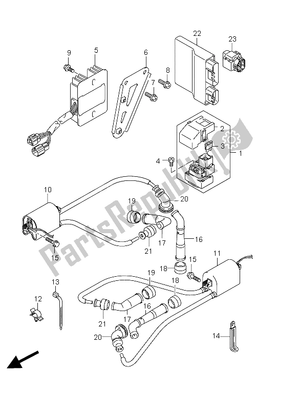 Toutes les pièces pour le électrique (dl650aue) du Suzuki DL 650A V Strom 2012