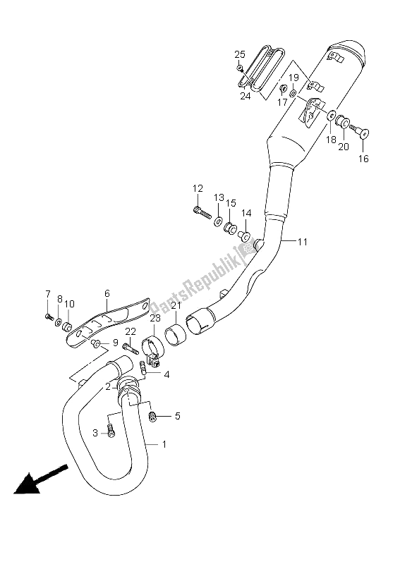 Toutes les pièces pour le Silencieux du Suzuki DR Z 400 SM 2009