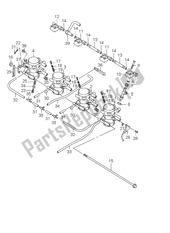 Todas las partes para Cuerpo Del Acelerador de Suzuki GSX 1300R Hayabusa 2005