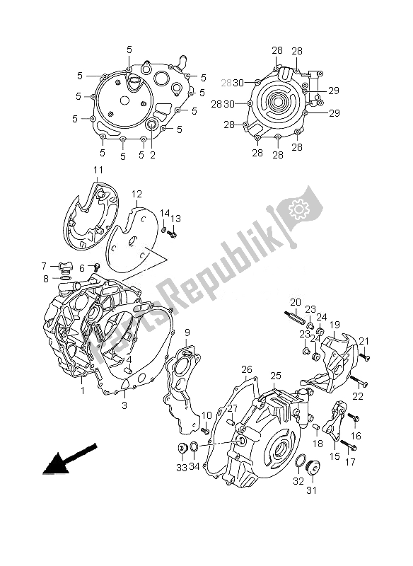 Todas las partes para Tapa Del Cárter de Suzuki SFV 650A Gladius 2010