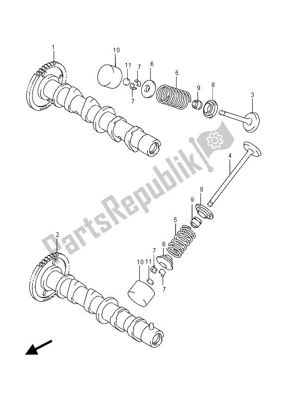 All parts for the Camshaft & Valve of the Suzuki AN 650Z Burgman Executive 2015