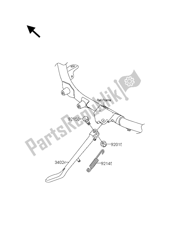 All parts for the Stand of the Suzuki VZ 1600 Marauder 2004