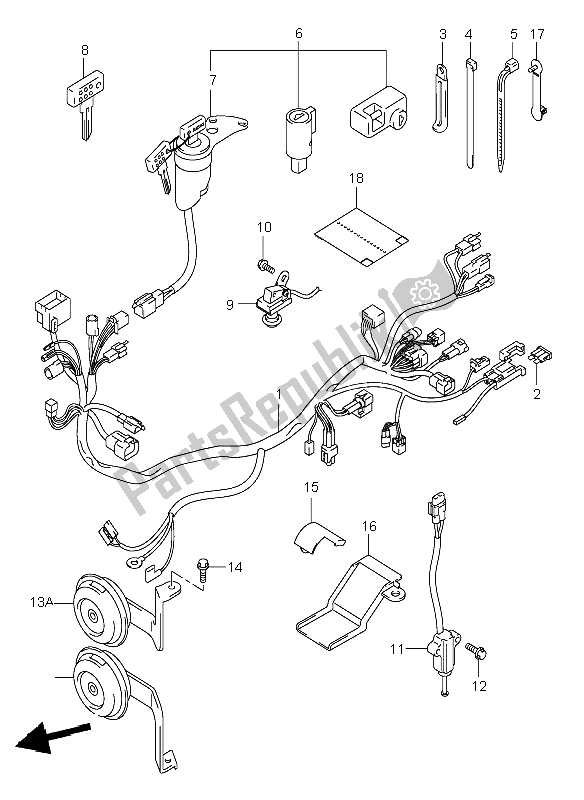 All parts for the Wiring Harness (dr-z400e E24) of the Suzuki DR Z 400E 2004