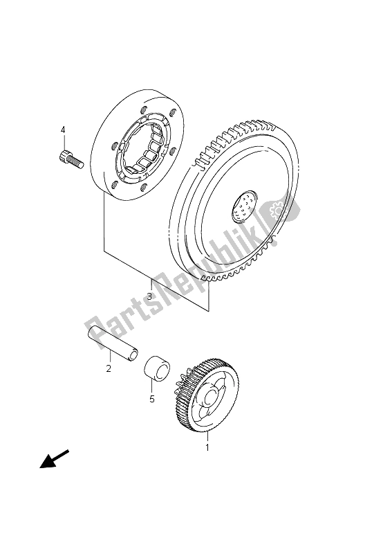 Todas las partes para Embrague De Arranque de Suzuki Burgman AN 400 AZA 2011