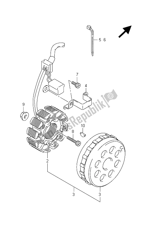 Tutte le parti per il Magnete del Suzuki RM Z 250 2011