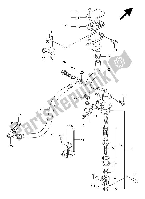 Wszystkie części do Tylny Cylinder G?ówny (sv1000s-s1-s2) Suzuki SV 1000 NS 2003