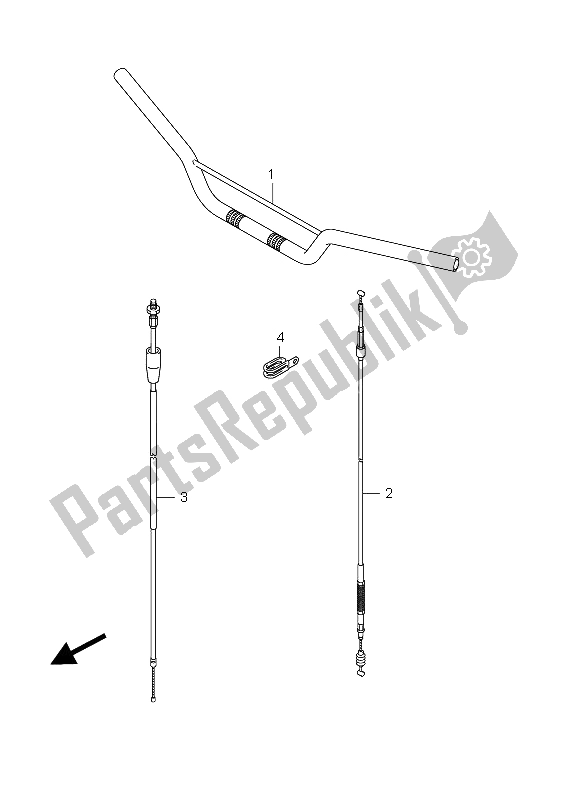 All parts for the Handlebar of the Suzuki RM 85 SW LW 2012