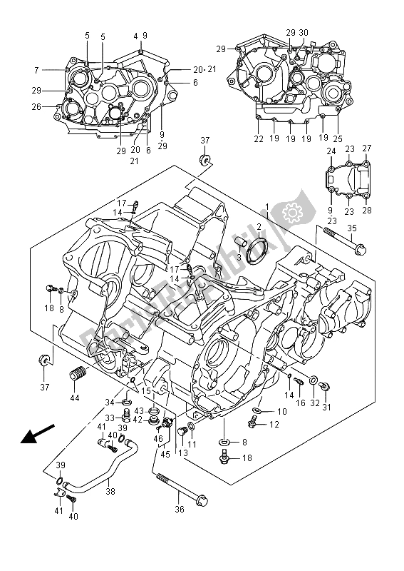 Toutes les pièces pour le Carter (e02) du Suzuki VL 800 Intruder 2015