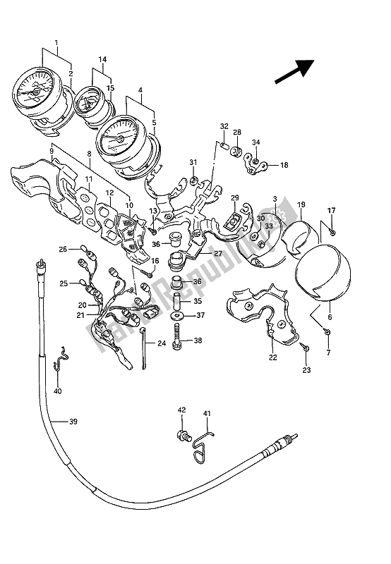 Toutes les pièces pour le Compteur De Vitesse du Suzuki GSX 1100G 1993