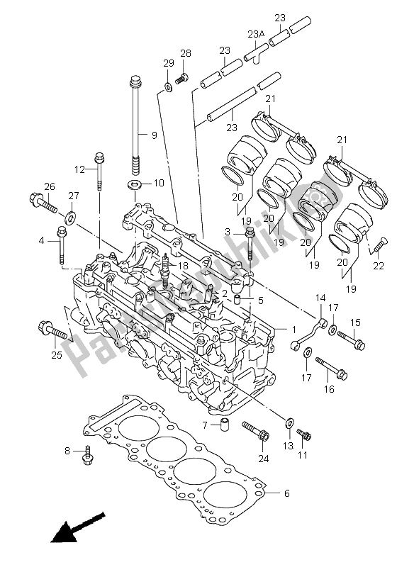 Wszystkie części do G? Owica Cylindra Suzuki GSX R 600 2000