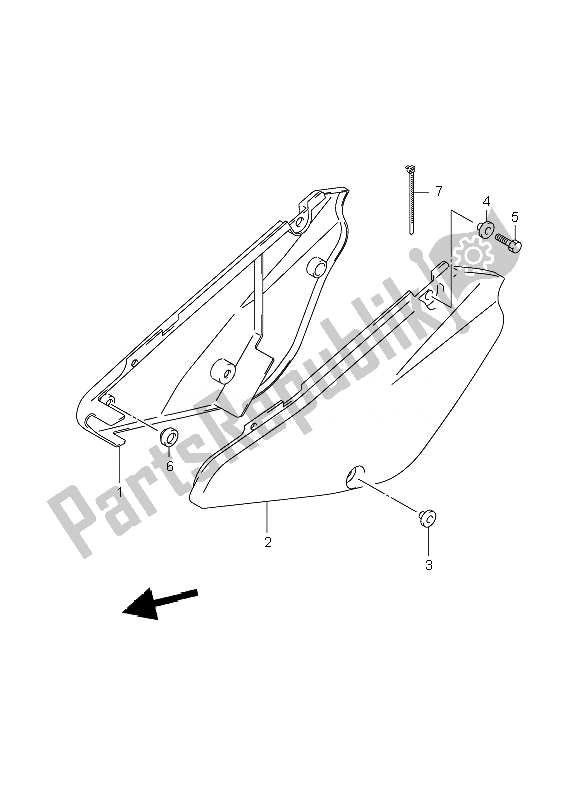 All parts for the Frame Cover of the Suzuki RM 85 SW LW 2007