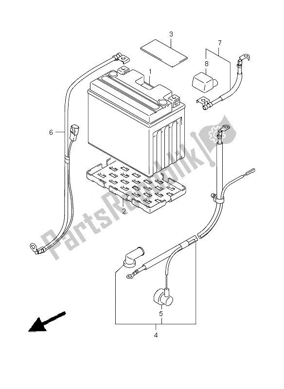 All parts for the Battery (sfv650-u) of the Suzuki SFV 650A Gladius 2010