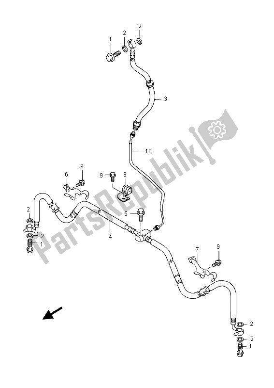 Wszystkie części do Przewód Przedniego Hamulca Suzuki LT F 400F Kingquad FSI 4X4 2015