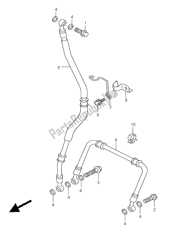 All parts for the Front Brake & Hose of the Suzuki TL 1000S 2000