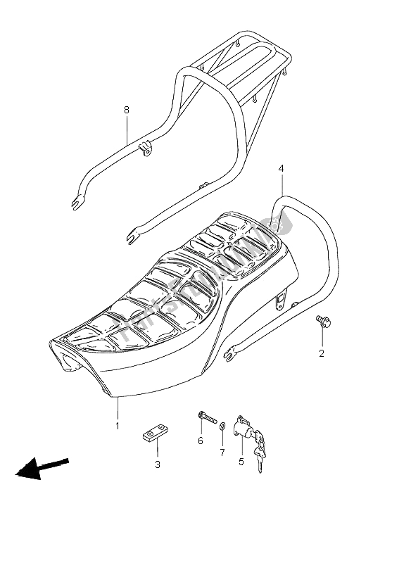 Todas as partes de Assento do Suzuki GN 125E 1995