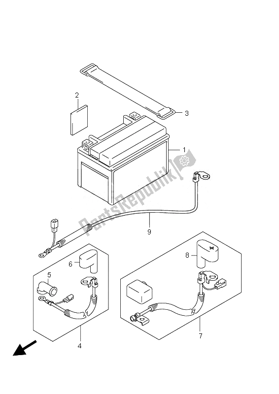 All parts for the Battery of the Suzuki UH 125 Burgman 2010