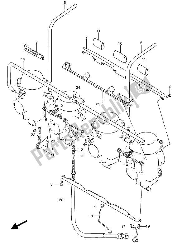 Todas las partes para Accesorios De Carburador de Suzuki GSX 600 FUU2 1994