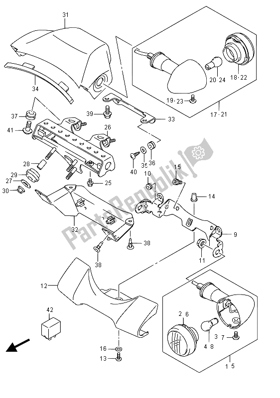 Todas as partes de Luz Do Pisca-pisca (e19) do Suzuki VL 800 Intruder 2015