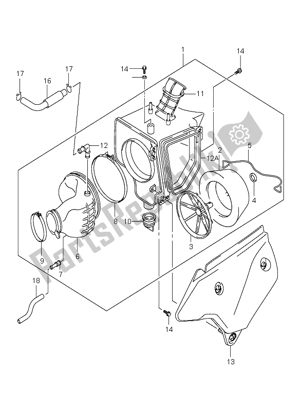 Tutte le parti per il Filtro Dell'aria del Suzuki DR Z 400S 2002