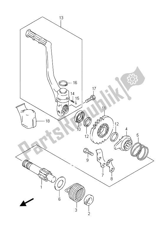 Toutes les pièces pour le Démarreur Au Pied du Suzuki RM 85 SW LW 2015