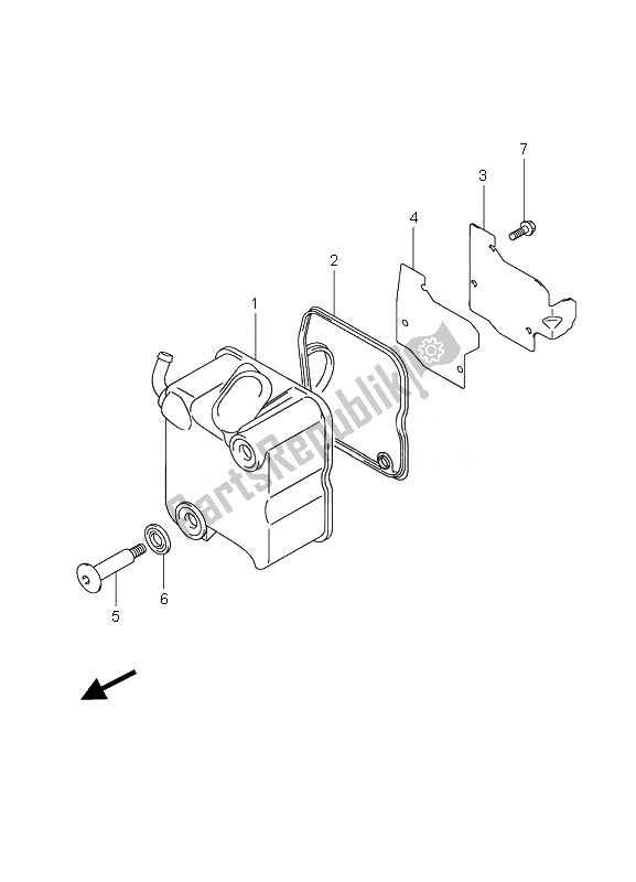 All parts for the Cylinder Head Cover of the Suzuki LT Z 90 4T Quadsport 2010