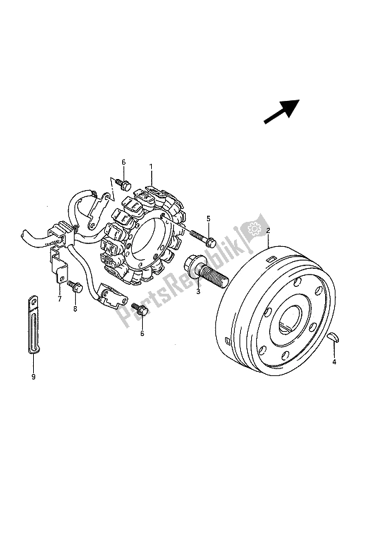 Tutte le parti per il Magnete del Suzuki VS 1400 Glpf Intruder 1992