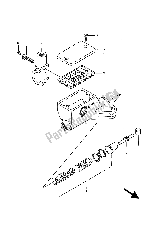 Todas las partes para Cilindro De Embrague (vs1400glp) de Suzuki VS 1400 Glpf Intruder 1992