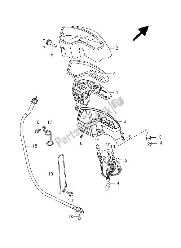 Tutte le parti per il Tachimetro del Suzuki DR 125 SM 2009