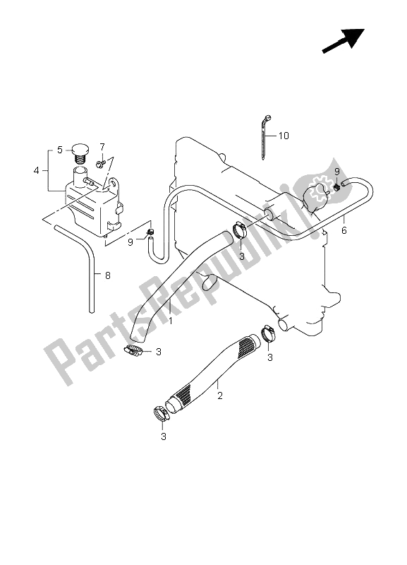 All parts for the Radiator Hose of the Suzuki LT R 450 Quadracer Limited 2008