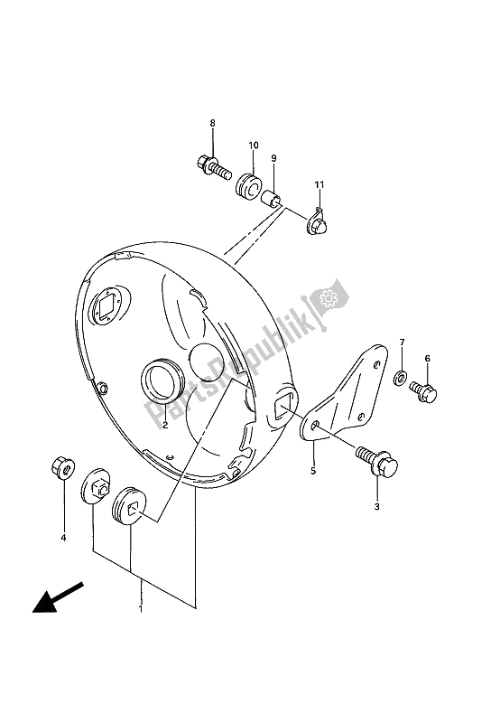 Tutte le parti per il Alloggiamento Del Proiettore del Suzuki GSX 1100G 1994