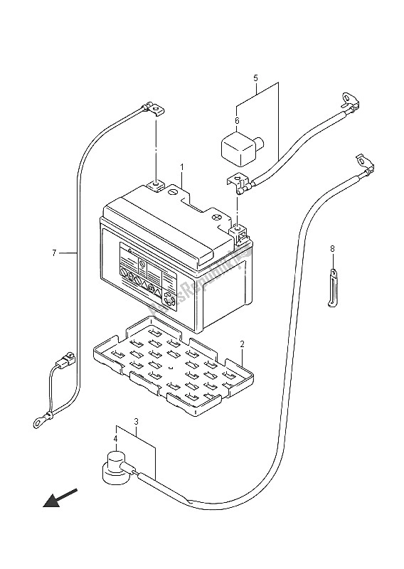 All parts for the Battery (gsx-r1000) of the Suzuki GSX R 1000A 2016