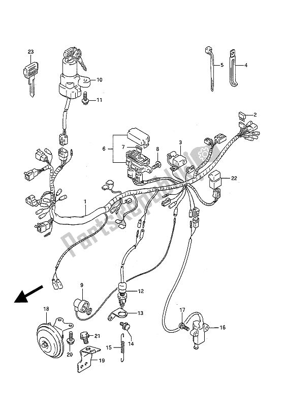 Tutte le parti per il Cablaggio Elettrico del Suzuki GSF 400 Bandit 1992