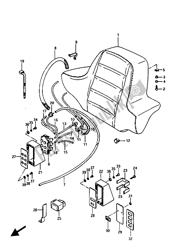 Toutes les pièces pour le Coussin De Coffre De Voyage (gv1400gd) du Suzuki GV 1400 Gdgc 1987