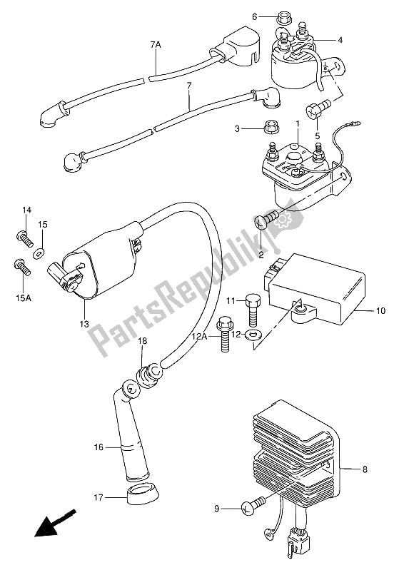 All parts for the Electrical of the Suzuki GN 250E 1991