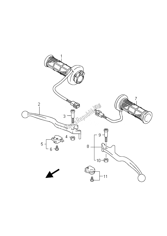 Tutte le parti per il Leva Maniglia (an400z) del Suzuki Burgman AN 400Z 2007