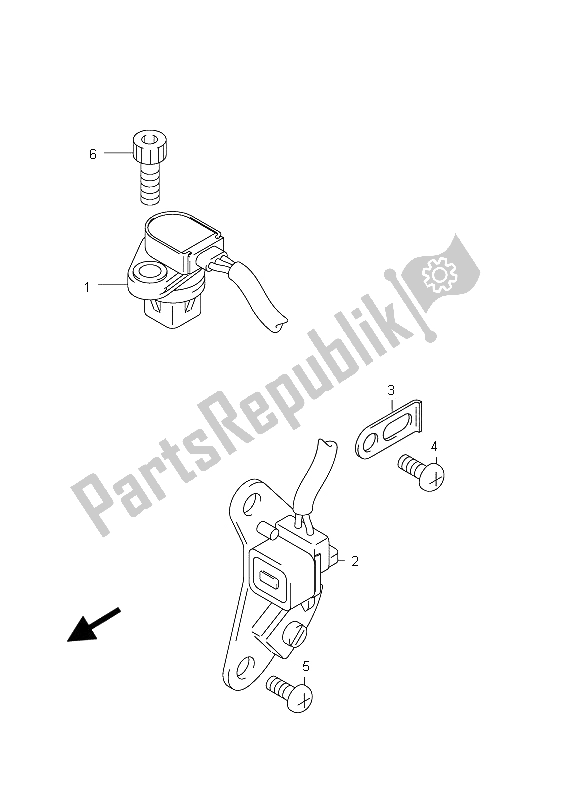 All parts for the Signal Generator of the Suzuki GSX R 750 2012