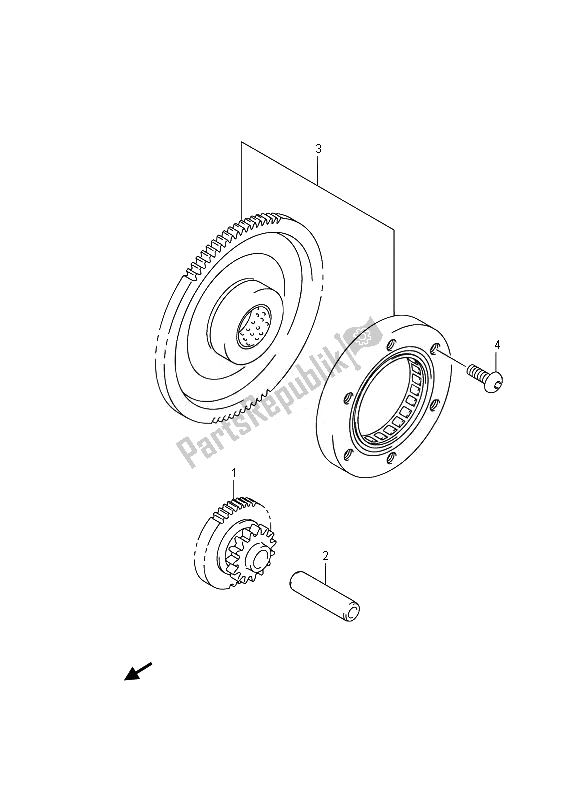 Todas las partes para Embrague De Arranque de Suzuki DL 650A V Strom 2014