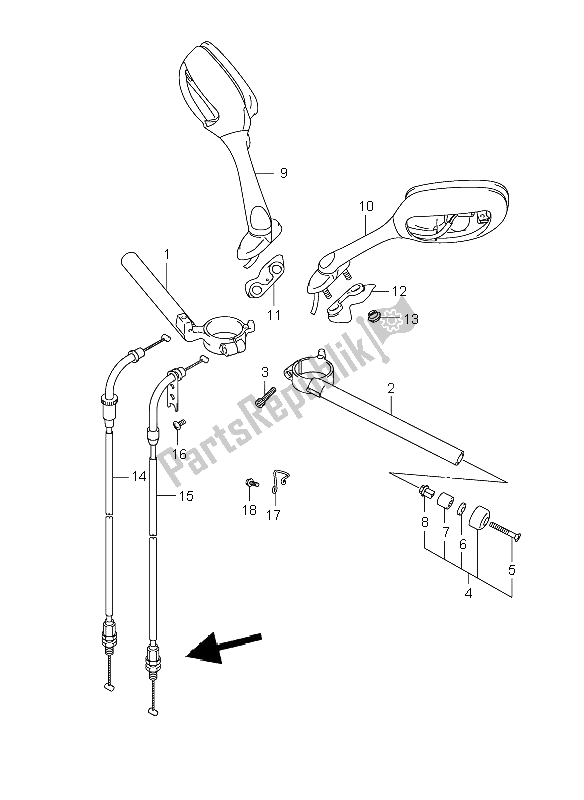 Toutes les pièces pour le Guidon du Suzuki GSX R 1000 2008