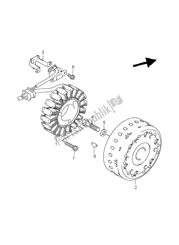 Tutte le parti per il Magnete del Suzuki DL 650A V Strom 2010