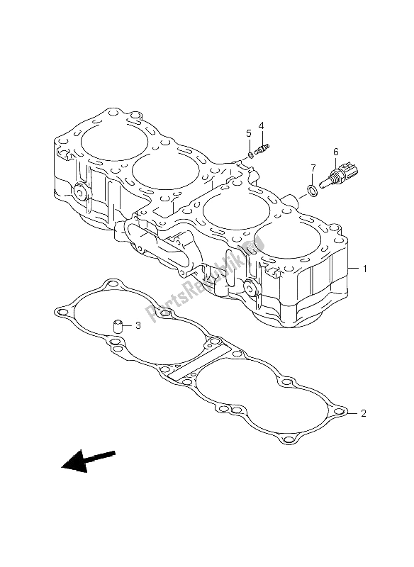 Tutte le parti per il Cilindro del Suzuki GSF 1250 Nassa Bandit 2009