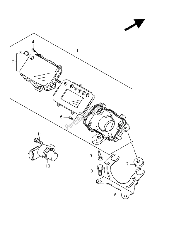 Toutes les pièces pour le Compteur De Vitesse (lt-a400f P28) du Suzuki LT A 400 FZ Kingquad ASI 4X4 2011