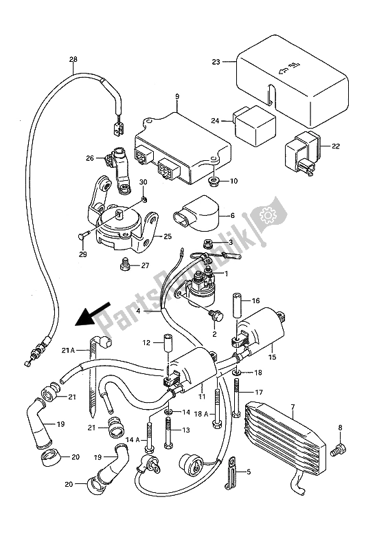 Alle onderdelen voor de Elektrisch van de Suzuki VS 1400 Glpf Intruder 1994